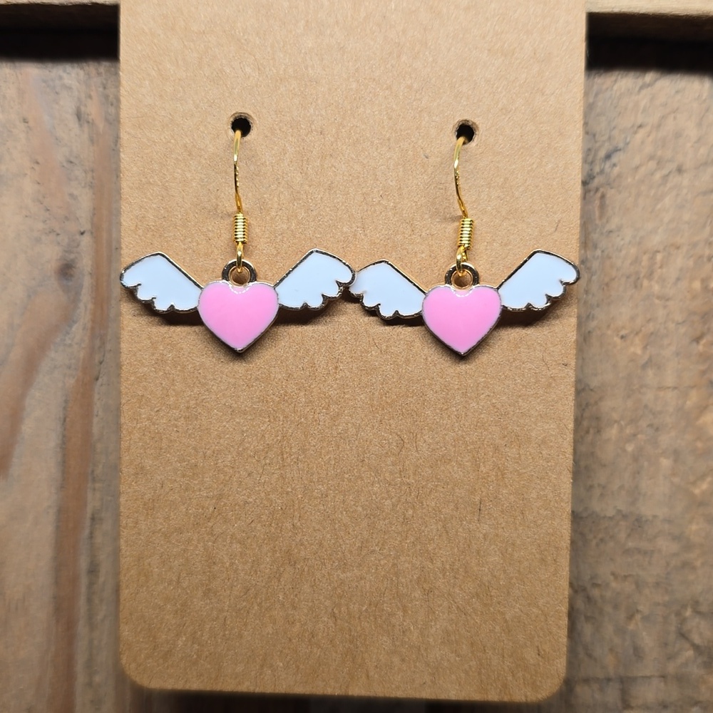 Valentine's Day Pink Heart Earrings